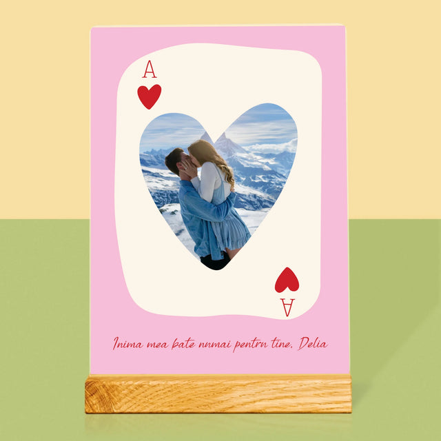 Fotografie Si Semnătură: Card De Sf. Valentin - Imprimare Pe Sticlă Acrilică (Verticală)