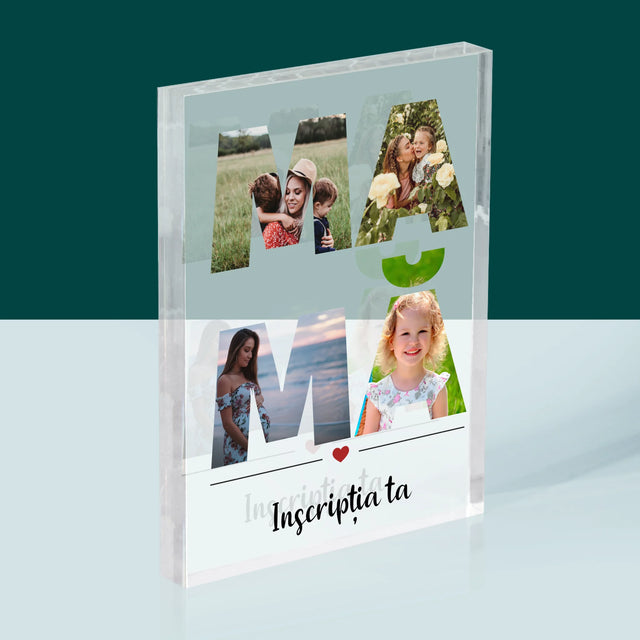 Cuvânt Din Fotografii: Mamă Din Fotografiile Tale - Bloc Acrilic