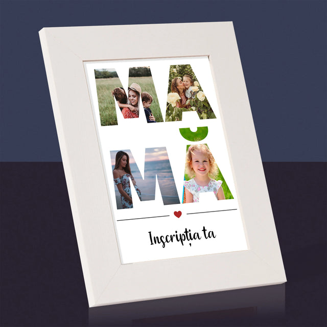 Cuvânt Din Fotografii: Mamă Din Fotografiile Tale - Ramă Pentru Fotografii (Horizontală)