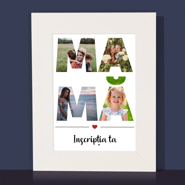 Cuvânt Din Fotografii: Mamă Din Fotografiile Tale - Ramă Pentru Fotografii (Horizontală)