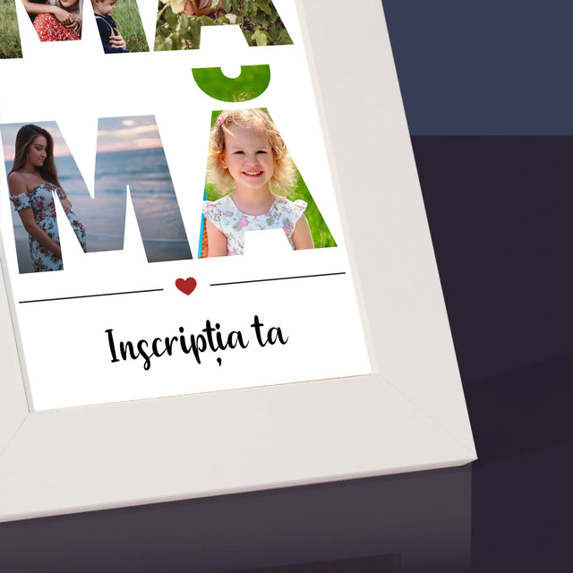 Cuvânt Din Fotografii: Mamă Din Fotografiile Tale - Ramă Pentru Fotografii (Horizontală)