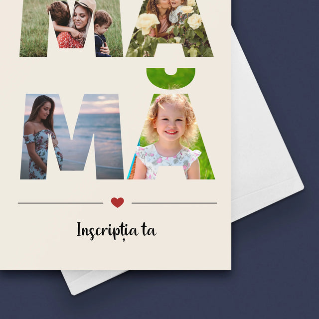 Cuvânt Din Fotografii: Mamă Din Fotografiile Tale - Card Cu Felicitări