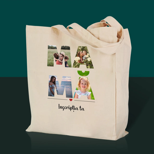 Cuvânt Din Fotografii: Mamă Din Fotografiile Tale - Sacoșă De Pânză