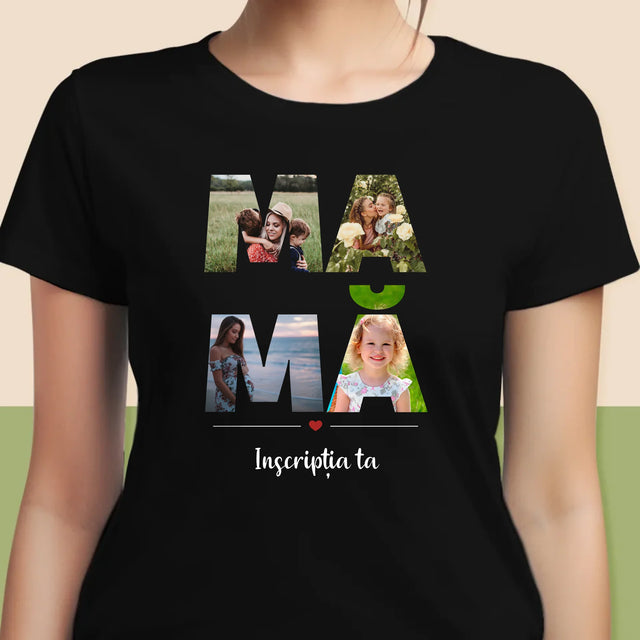 Cuvânt Din Fotografii: Mamă Din Fotografiile Tale - Tricou Pentru Femei