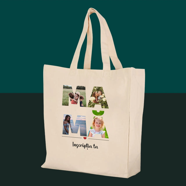 Cuvânt Din Fotografii: Mamă Din Fotografiile Tale - Sacoșă De Pânză