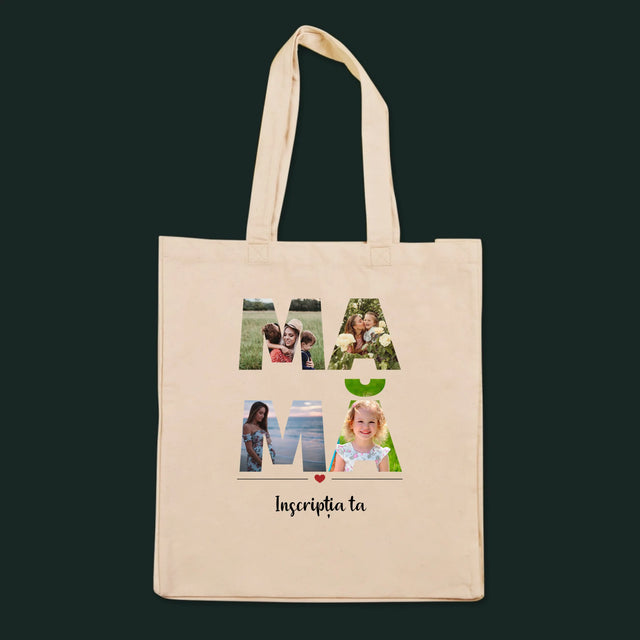 Cuvânt Din Fotografii: Mamă Din Fotografiile Tale - Sacoșă De Pânză