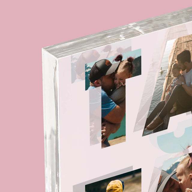 Cuvânt Din Fotografii: Tată Din Fotografiile Tale - Bloc Acrilic