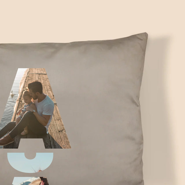 Cuvânt Din Fotografii: Tată Din Fotografiile Tale - Pernă (Cu Fotografie)