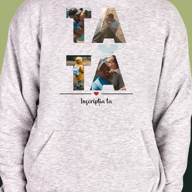 Cuvânt Din Fotografii: Tată Din Fotografiile Tale - Hanorac Cu Glugă Pentru Bărbați