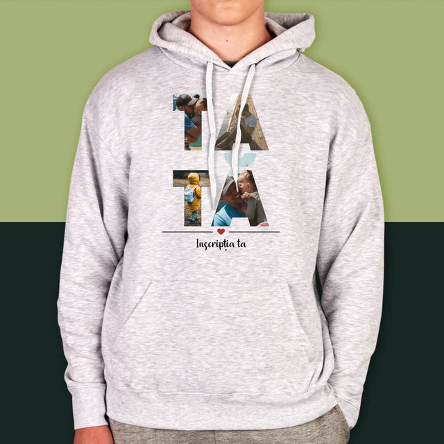 Cuvânt Din Fotografii: Tată Din Fotografiile Tale - Hanorac Cu Glugă Pentru Bărbați