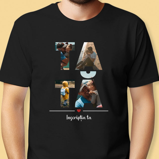Cuvânt Din Fotografii: Tată Din Fotografiile Tale - Tricou Pentru Bărbați