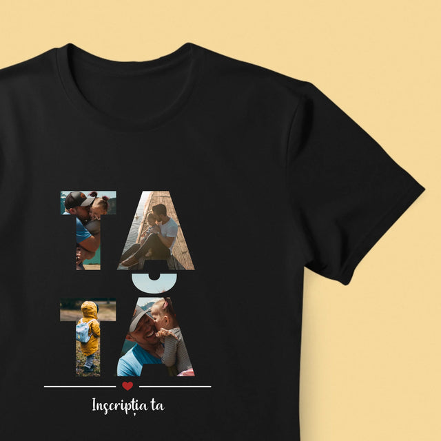 Cuvânt Din Fotografii: Tată Din Fotografiile Tale - Tricou Pentru Bărbați