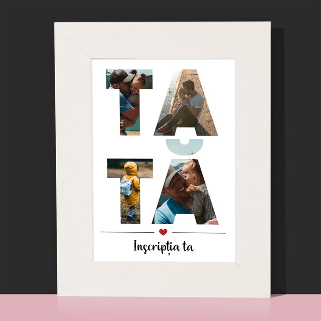 Cuvânt Din Fotografii: Tată Din Fotografiile Tale - Ramă Pentru Fotografii (Horizontală)