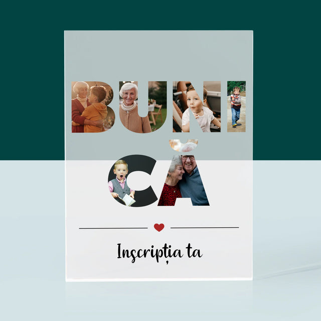 Cuvânt Din Fotografii: Bunică Din Fotografiile Tale - Bloc Acrilic