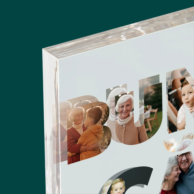 Cuvânt Din Fotografii: Bunică Din Fotografiile Tale - Bloc Acrilic