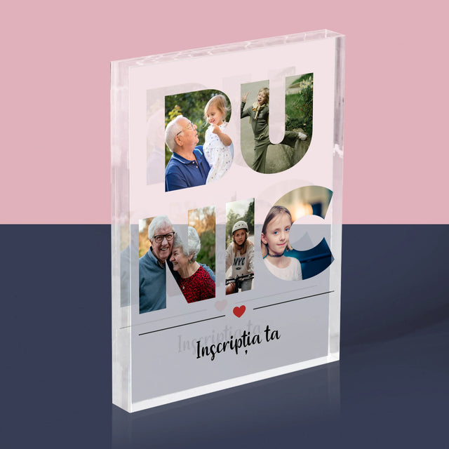 Cuvânt Din Fotografii: Bunic Din Fotografiile Tale - Bloc Acrilic