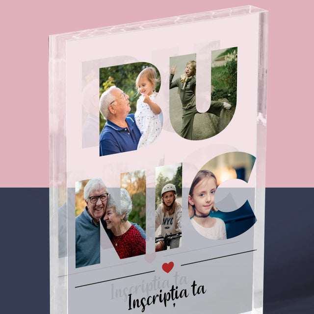 Cuvânt Din Fotografii: Bunic Din Fotografiile Tale - Bloc Acrilic