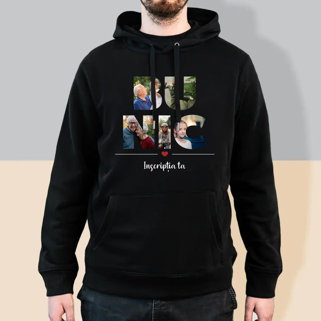 Cuvânt Din Fotografii: Bunic Din Fotografiile Tale - Hanorac Cu Glugă Pentru Bărbați