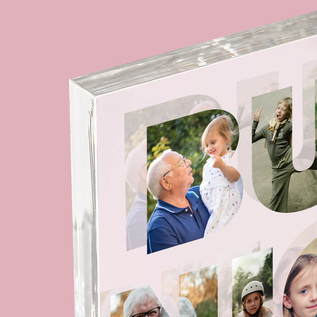 Cuvânt Din Fotografii: Bunic Din Fotografiile Tale - Bloc Acrilic