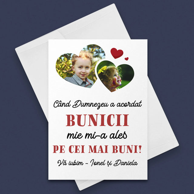 Colaj De Fotografii: Când Dumnezeu A Acordat Bunicii - Card Cu Felicitări