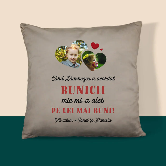 Colaj De Fotografii: Când Dumnezeu A Acordat Bunicii - Pernă (Cu Fotografie)