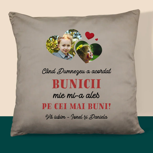 Colaj De Fotografii: Când Dumnezeu A Acordat Bunicii - Pernă (Cu Fotografie)