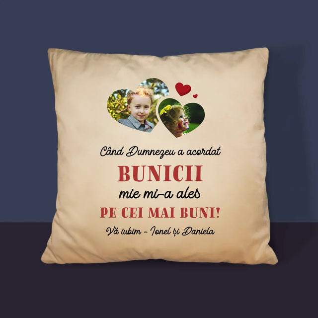 Colaj De Fotografii: Când Dumnezeu A Acordat Bunicii - Pernă (Cu Fotografie)