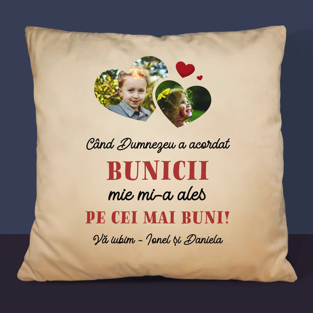 Colaj De Fotografii: Când Dumnezeu A Acordat Bunicii - Pernă (Cu Fotografie)