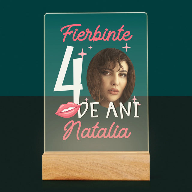 Fotografie Si Semnătură: Fierbinte La 40 De Ani - Imprimare Pe Sticlă Acrilică (Verticală)