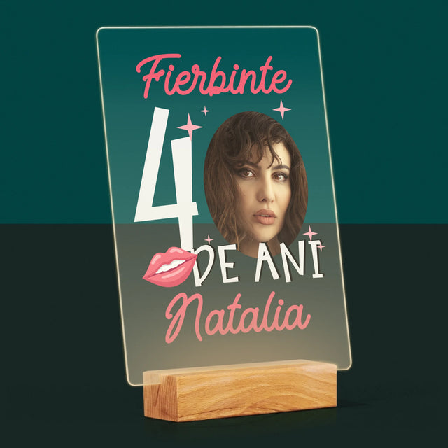 Fotografie Si Semnătură: Fierbinte La 40 De Ani - Imprimare Pe Sticlă Acrilică (Verticală)