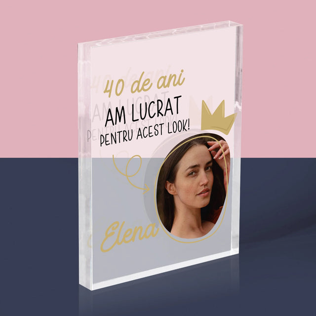 Fotografie Si Semnătură: 40 De Ani Am Lucrat Pentru Acest Look - Bloc Acrilic