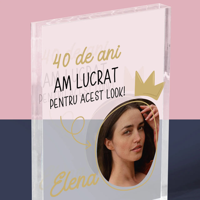 Fotografie Si Semnătură: 40 De Ani Am Lucrat Pentru Acest Look - Bloc Acrilic