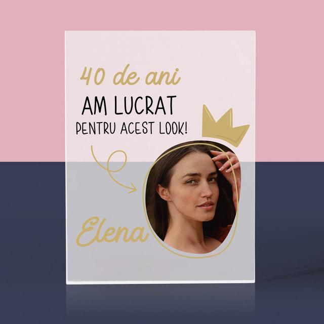Fotografie Si Semnătură: 40 De Ani Am Lucrat Pentru Acest Look - Bloc Acrilic