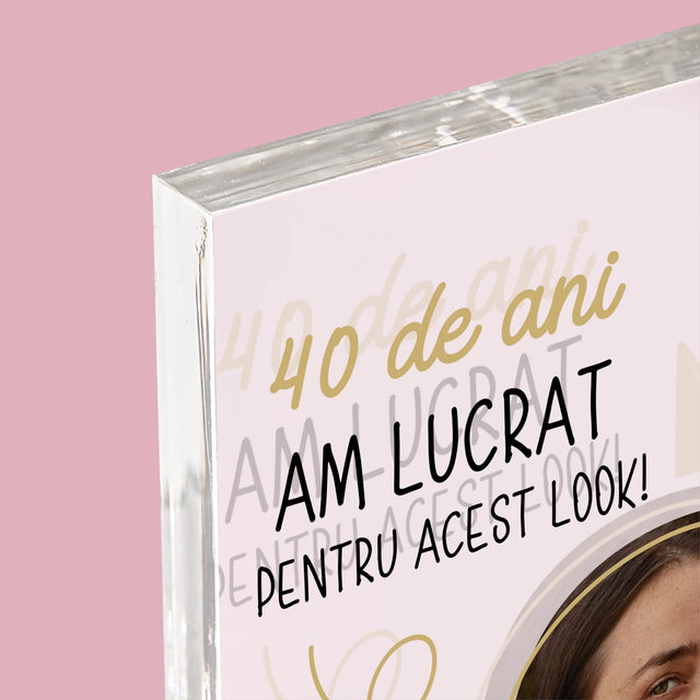 Fotografie Si Semnătură: 40 De Ani Am Lucrat Pentru Acest Look - Bloc Acrilic
