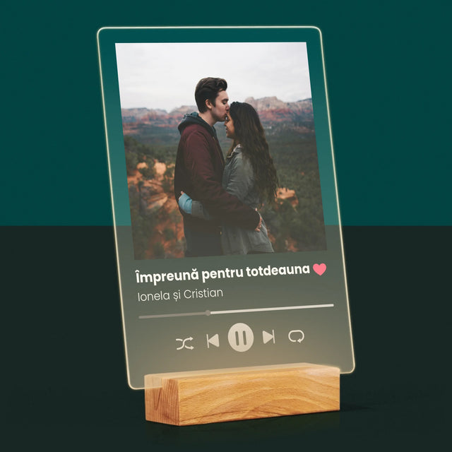 Fotografie Si Semnătură: Spotify Cu Fotografia Ta - Imprimare Pe Sticlă Acrilică (Verticală)