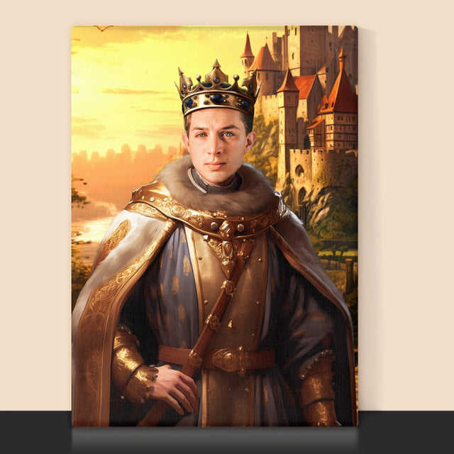 Portret Regal: Rege În Grădini - Imprimare Cu Ramă 30X40 (Verticală)