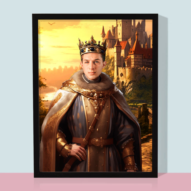 Portret Regal: Rege În Grădini - Imprimare Cu Ramă 30X40 (Verticală)