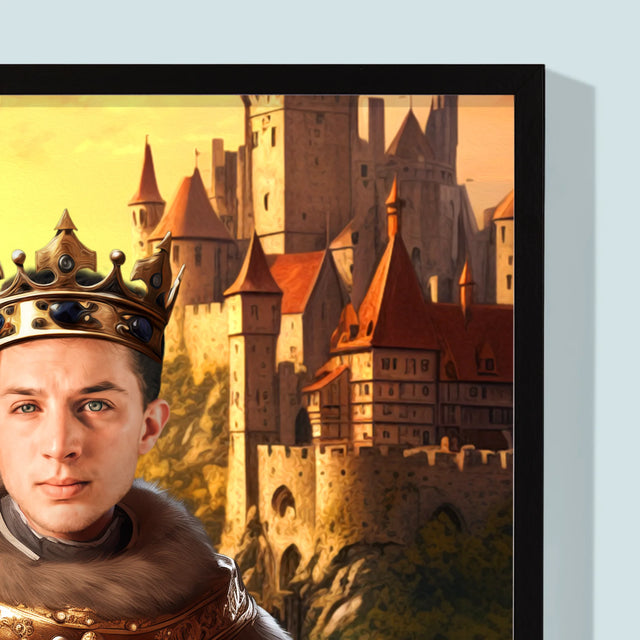 Portret Regal: Rege În Grădini - Imprimare Cu Ramă 30X40 (Verticală)