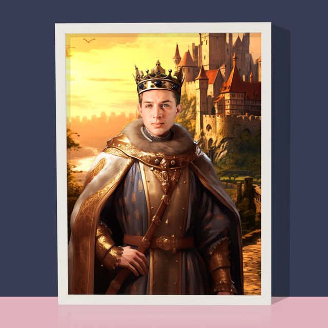 Portret Regal: Rege În Grădini - Imprimare Cu Ramă 30X40 (Verticală)