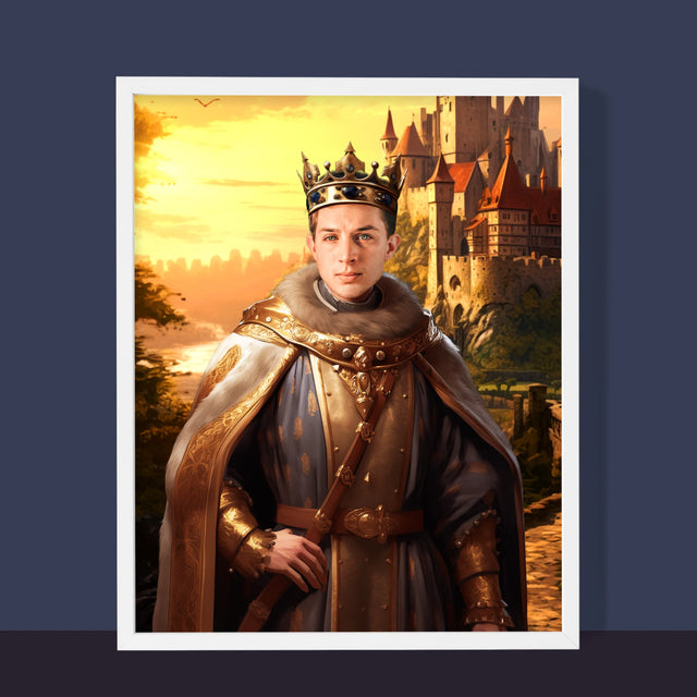 Portret Regal: Rege În Grădini - Imprimare Cu Ramă 30X40 (Verticală)