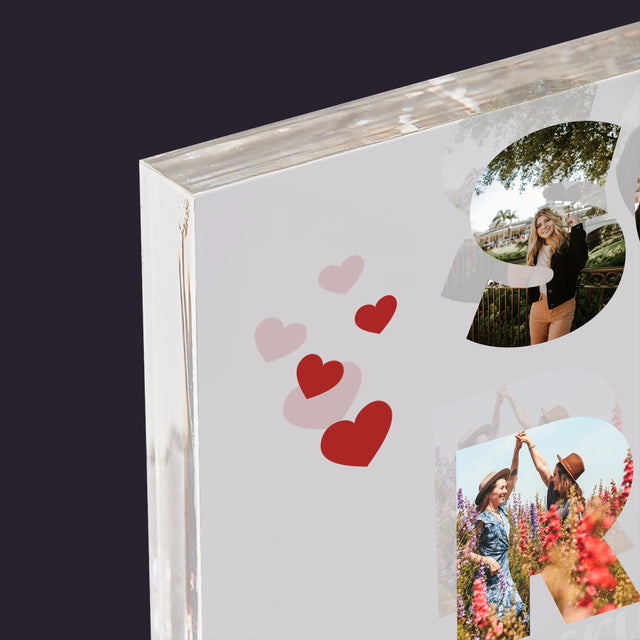 Cuvânt Din Fotografii: Soră Din Fotografiile Tale - Bloc Acrilic