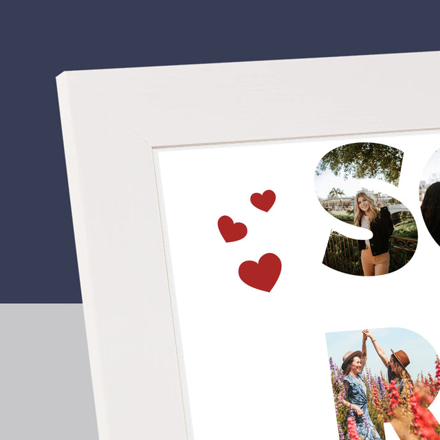 Cuvânt Din Fotografii: Soră Din Fotografiile Tale - Ramă Pentru Fotografii (Verticală)