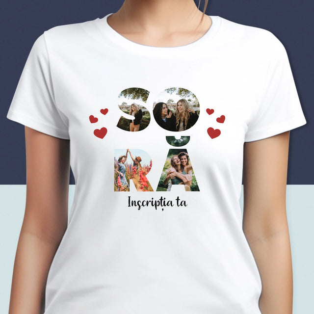 Cuvânt Din Fotografii: Soră Din Fotografiile Tale - Tricou Pentru Femei