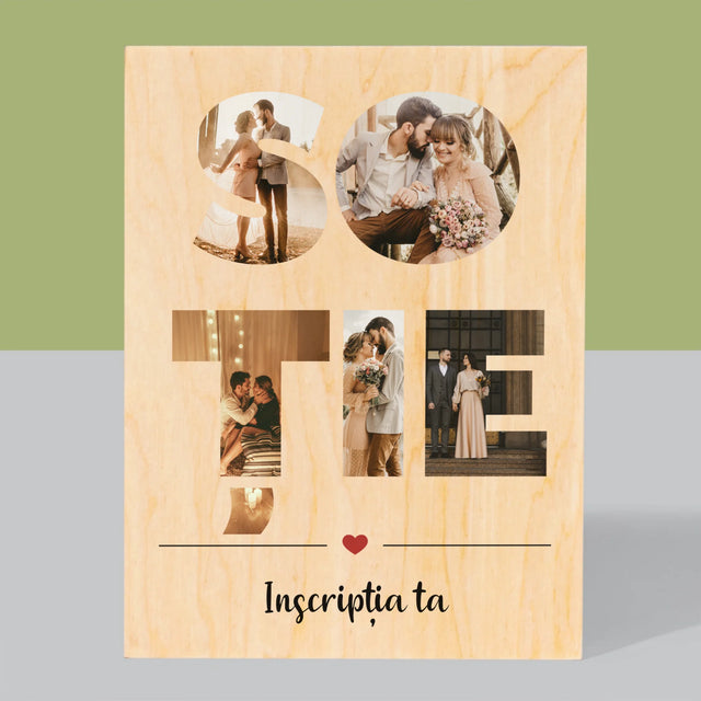 Imprimare pe lemn - verticală