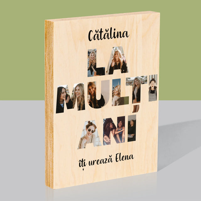 Imprimare pe lemn - verticală