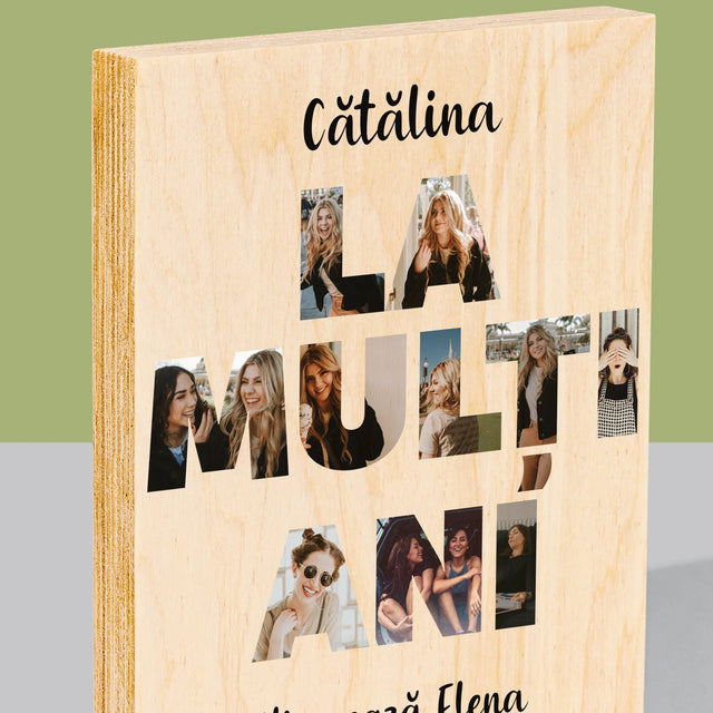 Imprimare pe lemn - verticală