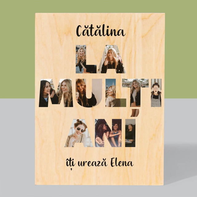 Imprimare pe lemn - verticală