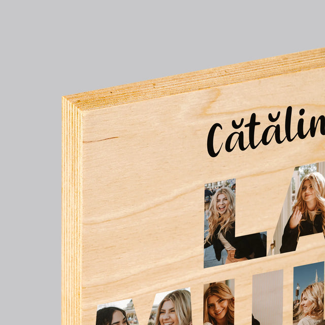 Imprimare pe lemn - verticală