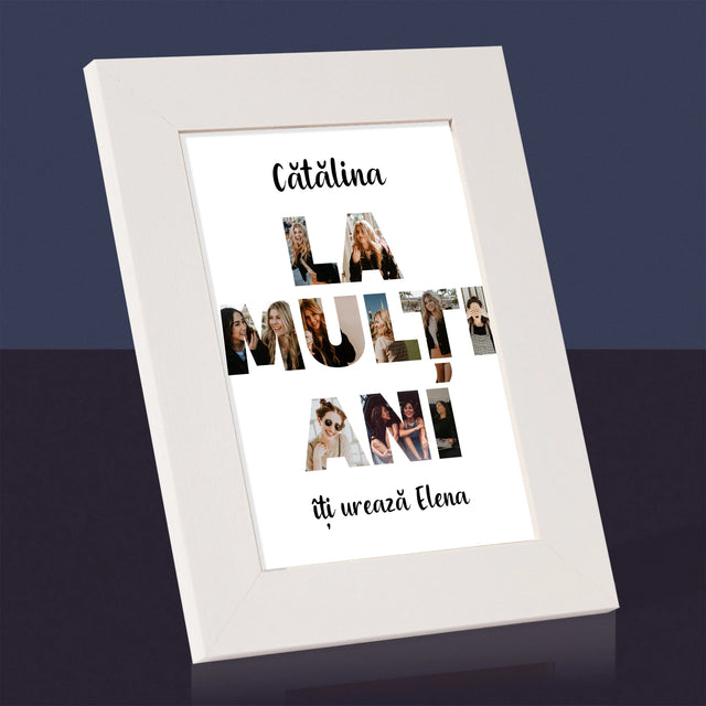 Cuvânt Din Fotografii: La Mulți Ani Din Fotografiile Tale - Ramă Pentru Fotografii (Horizontală)