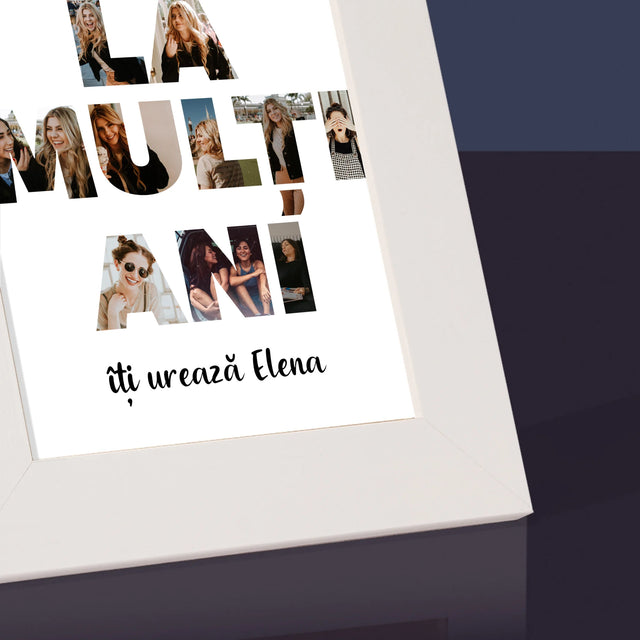 Cuvânt Din Fotografii: La Mulți Ani Din Fotografiile Tale - Ramă Pentru Fotografii (Horizontală)